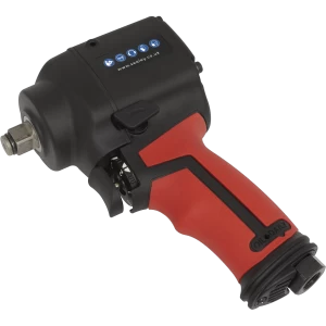 image of Sealey SA6002S Stubby Twin Hammer Air Impact Wrench 1/2" Drive