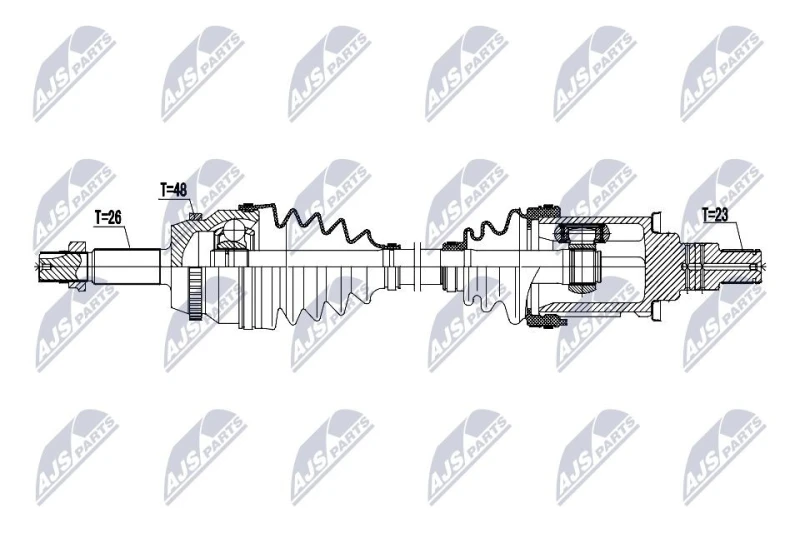 Image of NTY NPW-TY-229 Drive shaft Front Axle Left Drive Shaft (13)