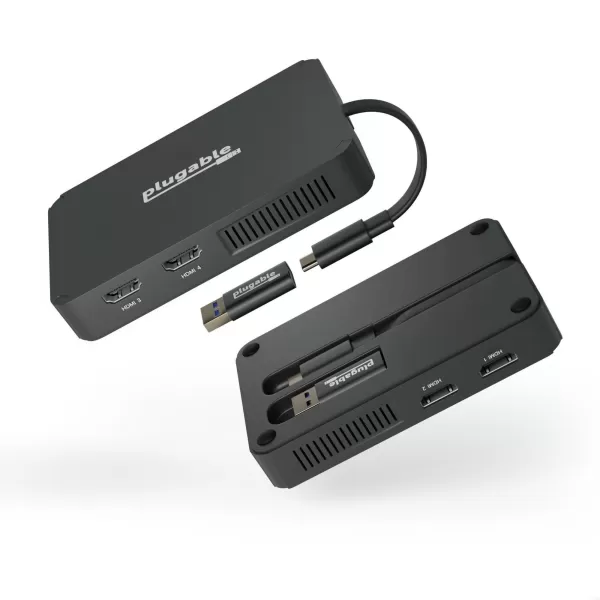 Image of PLUGABLE USBC USB3 to Quad HDMI Adapter