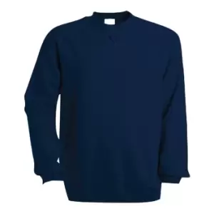 Kariban Mens Plain Crew Neck Sweatshirt (XS) (Navy)