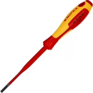 Image of Knipex 98 20 40 Sl Slotted Screwdriver, Tip 4Mm, 202Mm