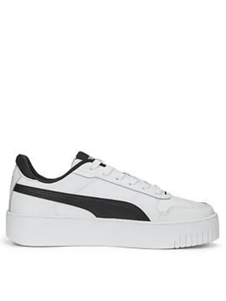 Image of Puma Carina Street Trainers - White/Black, Size 8, Women