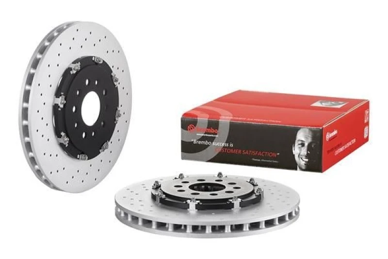 Image of BREMBO 09.9976.13 Brake disc Aluminium Brake Disc Hub, Coated, High-carbon, with bolts/screws Brake Disc (82)