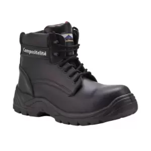 Image of Portwest Mens Compositelite Thor S3 Leather Safety Boots (10 UK) (Black)