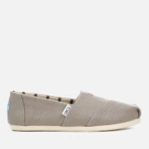 TOMS Womens Alpargata Slip-On Pumps - Morning Dove - UK 6 - Grey