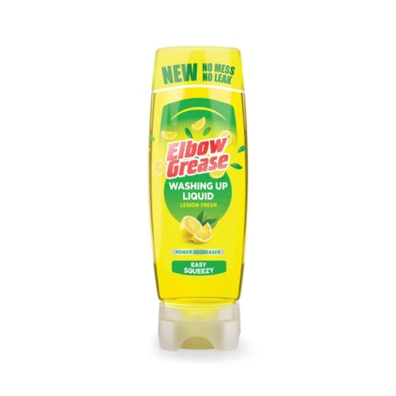 Image of Elbow Grease Elbow Grease Washing Up Liquid Lemon 450ml (Pack of 12) EG338 EG338