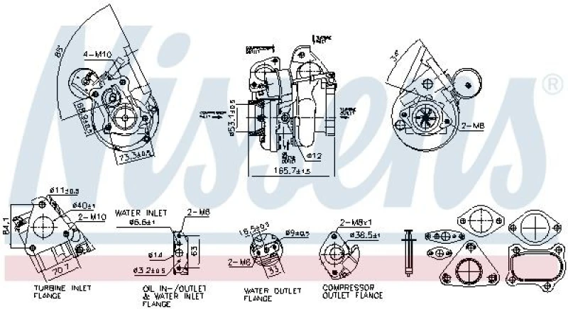 Image of NISSENS Turbocharger NISSENS 93754