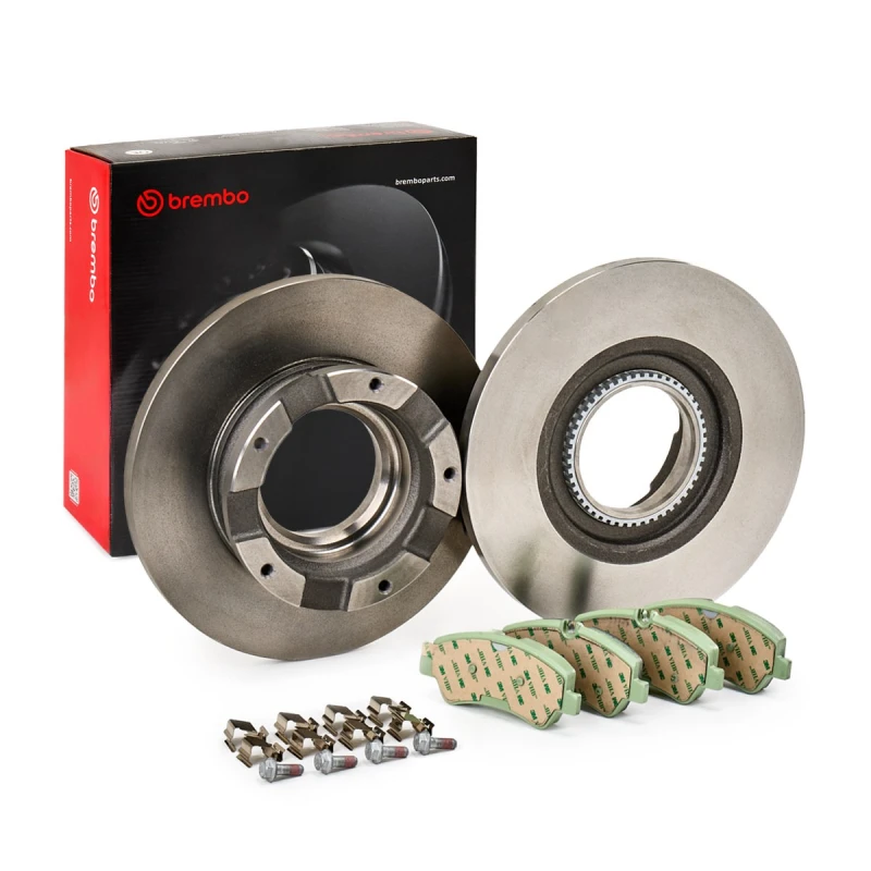 Image of BREMBO Brake discs and pads set BREMBO KT 10 013
