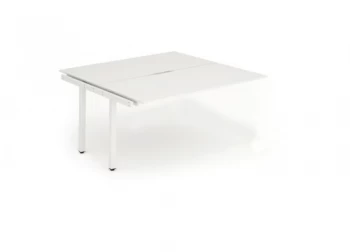 Image of Trexus Bench Desk Double Extension Back to Back Configuration White