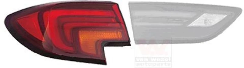 Image of VAN WEZEL Rear light VAN WEZEL 3810935