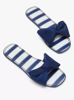 Bikini Bow Slide Sandals - Awning Strpe/Otrspce - 5