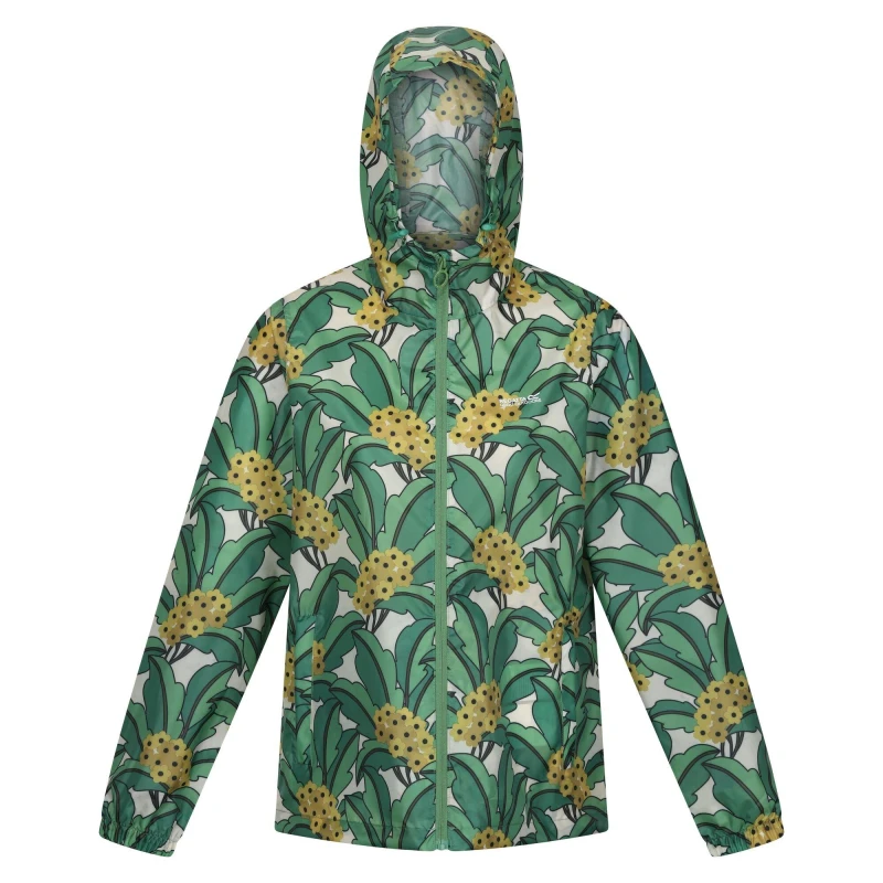 Image of Regatta Womens Orla Summer Pack It Waterproof Packable Coat 10 - Bust 34' (86cm) Green Tropcl RWW398-6CA-10