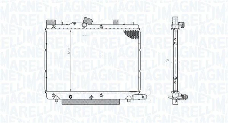 Image of MAGNETI MARELLI Engine radiator MAGNETI MARELLI 350213182800