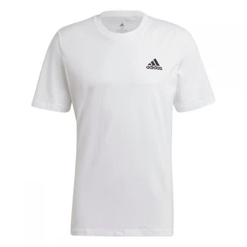 Image of adidas Mens Essentials Linear T-Shirt - White