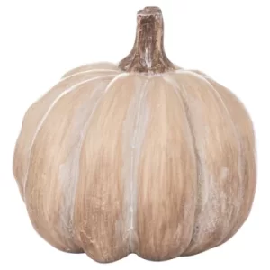 Image of Set Of Six Carved Wood Effect Pumpkins