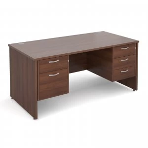 Image of Maestro 25 PL Straight Desk With 2 and 3 Drawer Pedestals 1600mm - wal