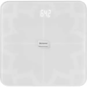 image of Medisana BS 450 ws Smart bathroom scales Weight range 180 kg White Incl. Bluetooth, ITO sensors