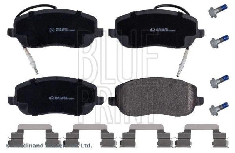 Image of Blue PRINT Brake pad set Blue PRINT ADP154224