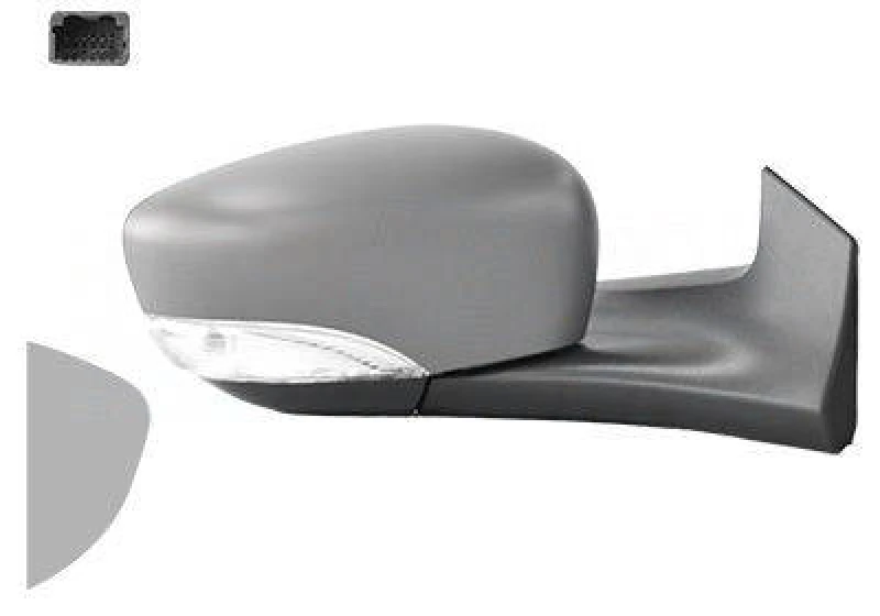 Image of VAN WEZEL 4406808 Wing mirror * HAGUS * Right, with temperature sensor, primed Outside Mirror (50)