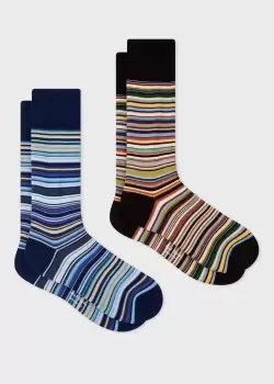 Image of Paul Smith 'Signature Stripe' Socks Two Pack