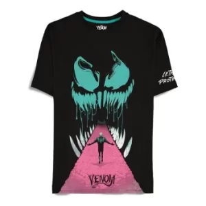 Image of MARVEL COMICS Venom Lethal Protector T-Shirt, Male, Extra Large, Black (TS484155SPN-XL)