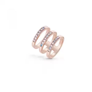 image of Ladies Guess Rose Gold Plated G Colors Ring Size N