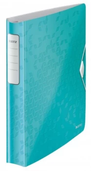 image of Leitz WOW 4D Ringbinder A4 PP 30mm Ice Blue PK5