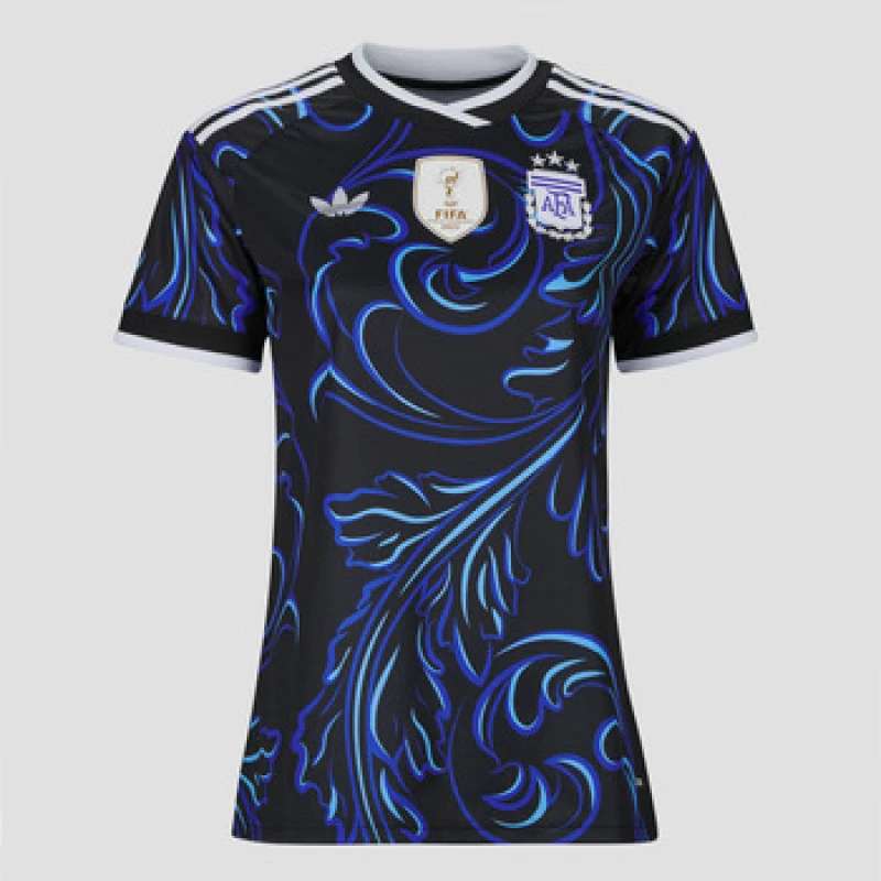 Image of adidas Away Argentina Football Jersey womens T shirt in Blue