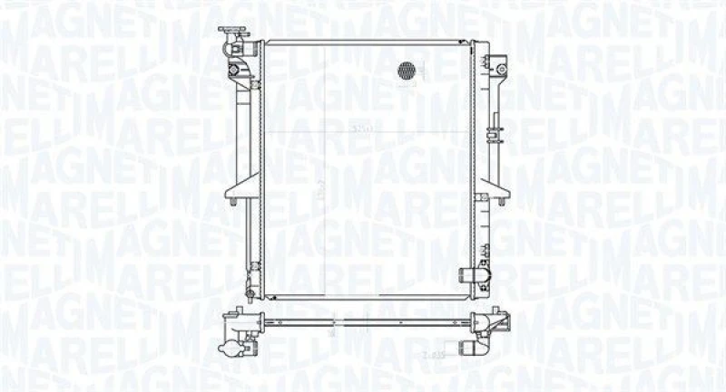 Image of MAGNETI MARELLI Engine radiator MAGNETI MARELLI 350213177300