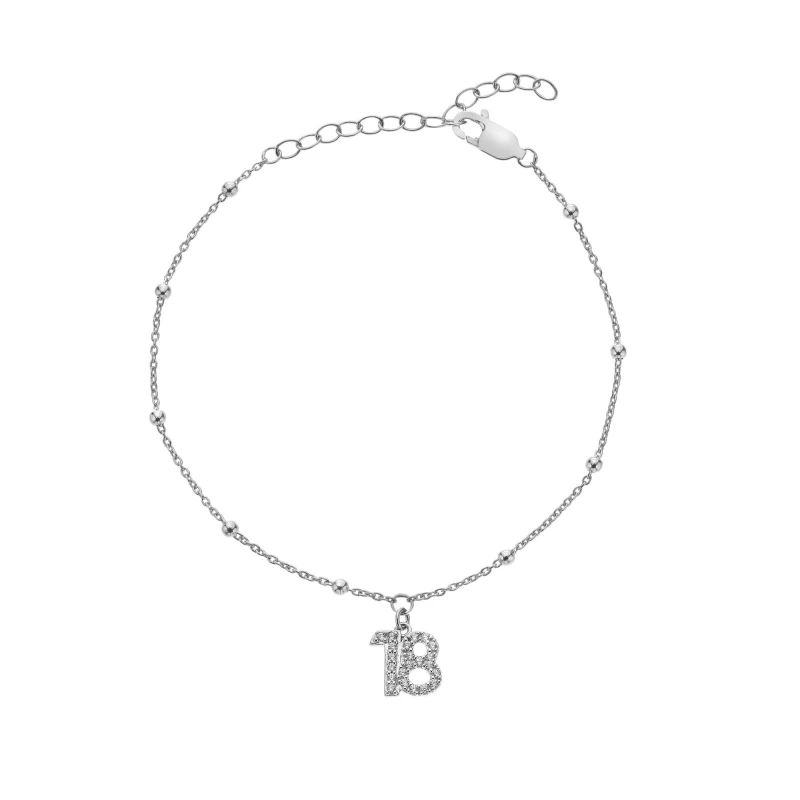 Image of Hot Diamonds Womens Silver Whisper 18th Bracelet Size: 20cm Silver Female 20 cm