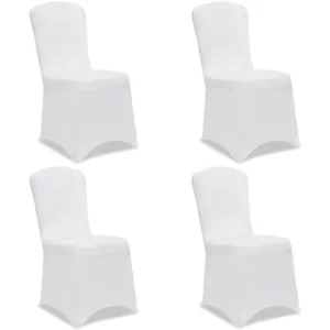 image of 4x Chair Cover Stretch Colour Choice White