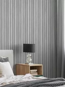 Image of Fresco Wooden Slats Wallpaper