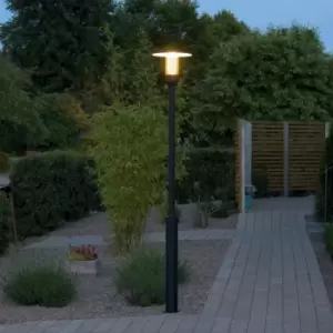 Image of Nova Outdoor Classic Matt Black Lamp Post Light, IP44