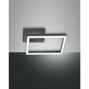 Image of Fabas Luce Bard Integrated LED Semi Flush Light Anthracite Glass