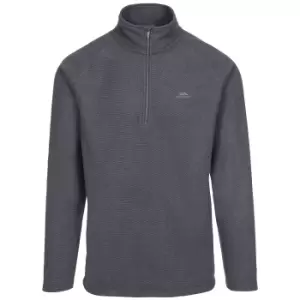 Image of Trespass Mens Keynote Anti Pilling 1/4 Zip Fleece Top (L) (Charcoal)