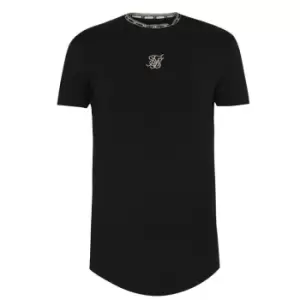 Image of SikSilk Tape Collar T Shirt - Black