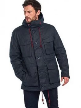 Image of Barbour Ordel Wax Jacket - Navy