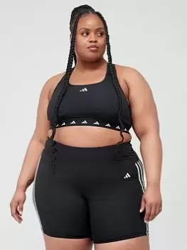 Image of adidas Medium Support Power Tech-Fit Bra (Plus Size) - Black, Size 3X, Women