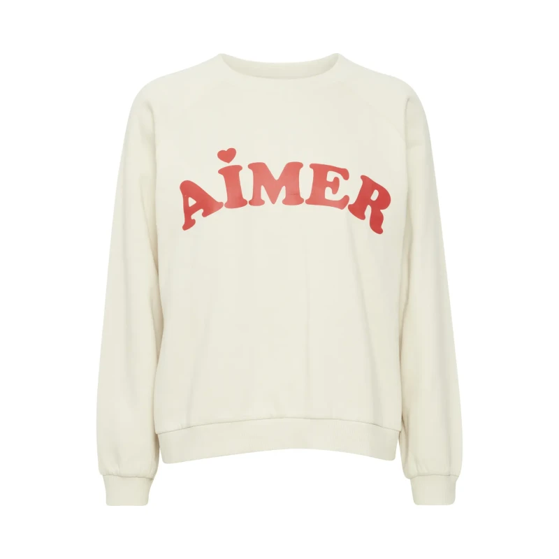 Image of Ichi Ichi Ihlela Brushed SW3 Womens Sweatshirt Blanc Female S