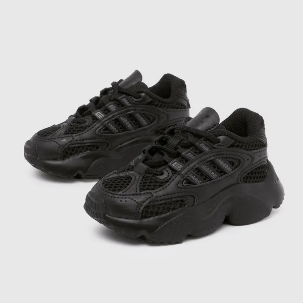 Image of adidas Black ozmillen Junior trainers Black UK 1 (EU 33)