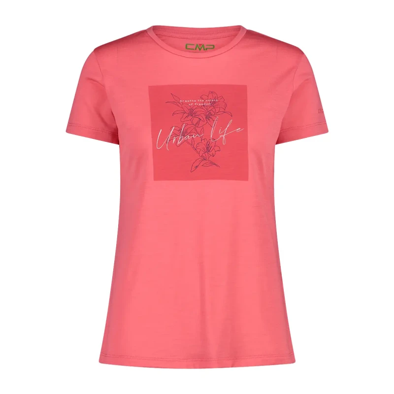 Image of CMP Womens merino wool crew neck T-Shirt CMP Rouge Female 2XS