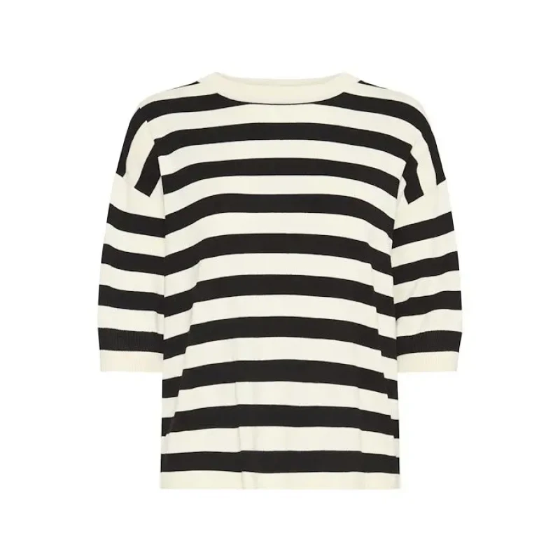 Image of b.Young Womens striped T-Shirt b.young Mmorla Noir Female 2XL