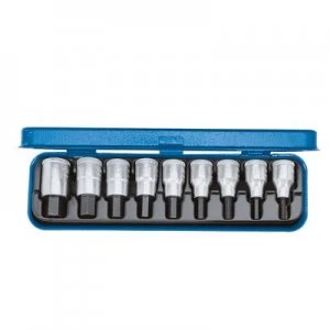 Image of Gedore 6156410 Allen Bit set 9 Piece 1/2 (12.5 mm)
