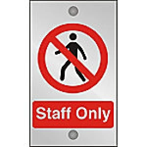 Image of Prohibition Sign Staff Only Acrylic 20 x 12 cm