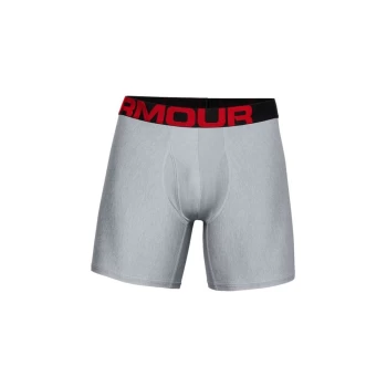 image of Under Armour Tech 6" Boxerjock 2pk - Mod Gray/Jet Gray - S