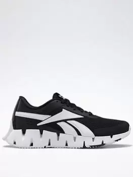 image of Reebok Zig Dynamica 2 Shoes, Black/White, Size 3 Older, Women