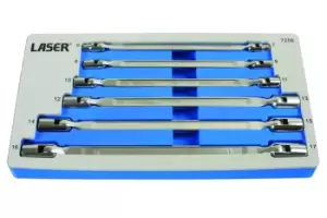 Image of Laser Tools Double Flexible Socket Wrench Set 6pc 7256