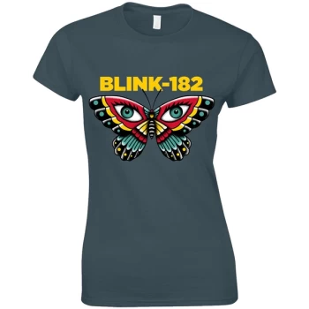 Image of Blink-182 - Butterfly Womens Large T-Shirt - Blue