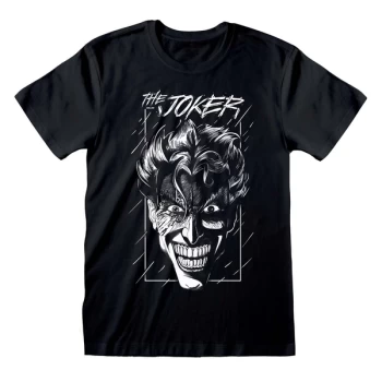 Image of Batman - Joker Sketch Unisex Large T-Shirt - Black