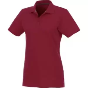Image of Elevate Womens/Ladies Helios Short Sleeve Polo Shirt (L) (Burgundy)